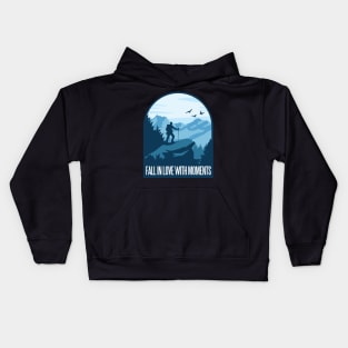 Fall in love with the moments Kids Hoodie